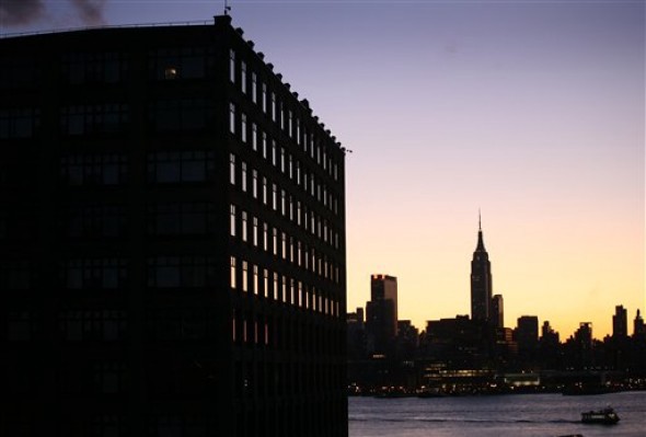 The Hudson Tea condominium development, left, a Toll Brothers Inc. development in Hoboken, N.J. (Credit: AP)