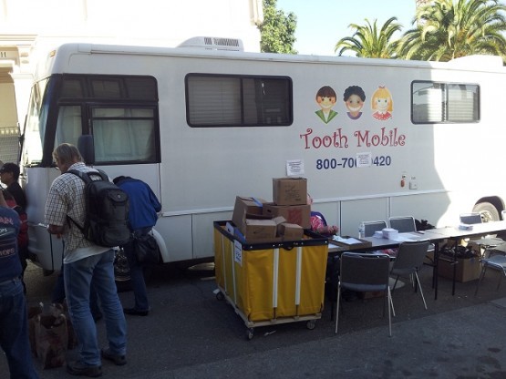 Dental care provided at Project Homeless Connect.
