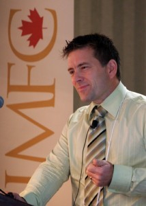 Douglas Allen speaking at the Institute of Marriage and Family Canada (IMFC) Conference in 2007.