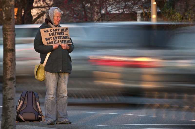 According to Fox News, this woman is likely a scammer, alcoholic, or addict who doesn’t deserve your help. CREDIT: AP