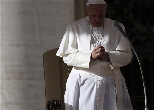 Pope Francis CREDIT: AP Photo/Gregorio Borgia