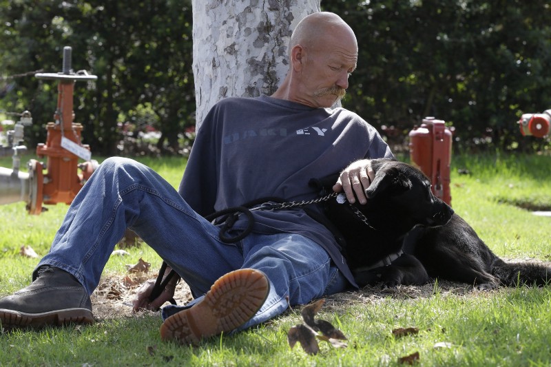 Don Matyja, a homeless Army veteran CREDIT: AP