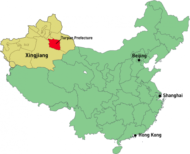 If approved, Trina’s massive solar project would be in the Turpan region — far away from the pollution centers of Shanghai, Beijing, and Hong Kong.