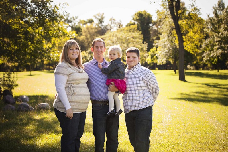 Rebecca Johnson with her family CREDIT: REBECCA JOHNSON