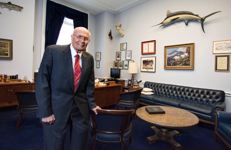 Rep. John Dingell, D-Mich. poses for a photograph inside his office on Capitol Hill in 2009. CREDIT: MANUEL BALCE CENETA