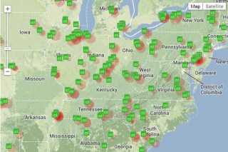A Greenpeace interactive map shows high-risk chemical plants throughout the United States. CREDIT: Greenpeace