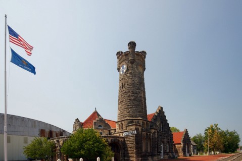 Shawnee’s Santa Fe Depot Museum. Many of the city’s homeless sleep or pass time in the surrounding area. CREDIT: flickr user reweston-sat