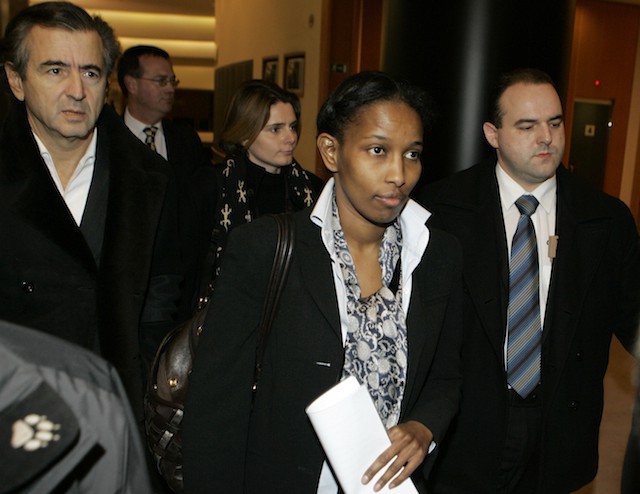 Ayaan Hirsi Ali (center), Feb. 2008. CREDIT: AP
