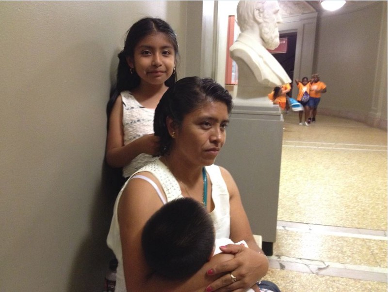 Ten year old Jersey Vargas met with the Pope in March to ask him to speak with President Obama about her father’s order of deportation. CREDIT: ESTHER YU-HSI LEE