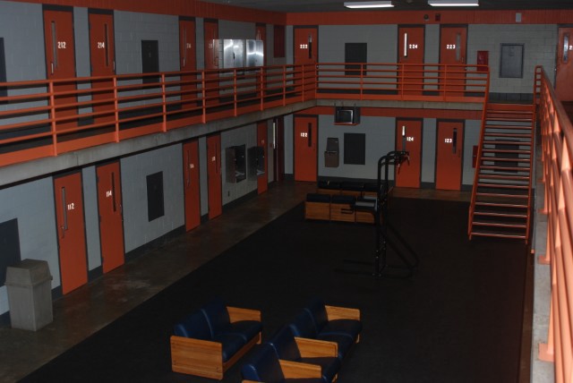 A housing unit at the Berks County Jail where Eileen DeNino died. CREDIT: BERKS COUNTY, PA