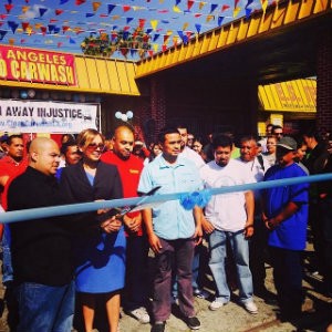 Press conference announce new union car washes CREDIT: CLEAN Carwash Campaign