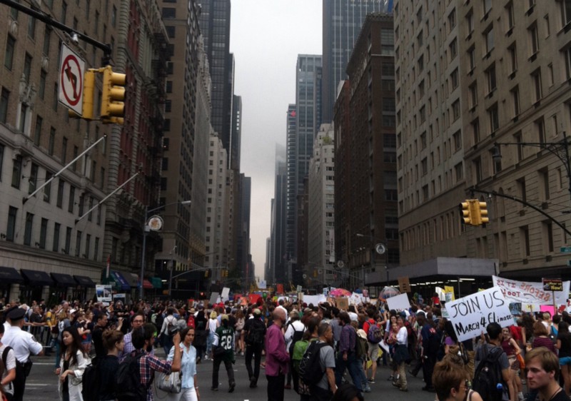 The People’s Climate March, New York City. CREDIT: THINKPROGRESS/ARI PHILLIPS