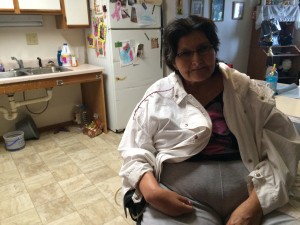 Joy White Mouse has been in a wheelchair since she was in a serious car accident. CREDIT: Kira Lerner