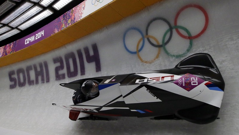 Elana Meyers Taylor won a silver medal in two-woman bobsled in Sochi. Now she will race against men. CREDIT: AP