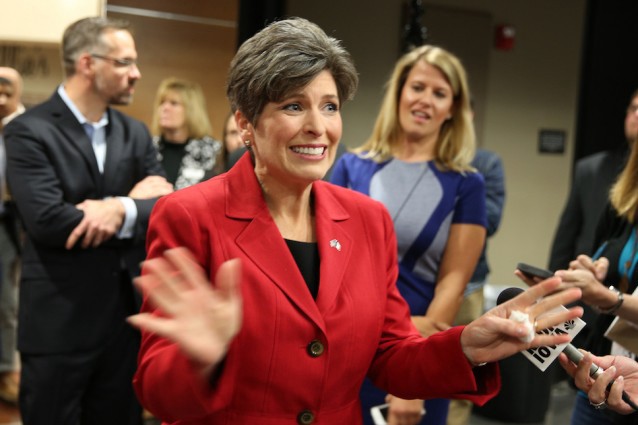 Republican Senate candidate Joni Ernst. CREDIT: AP Photo / Justin Hayworth