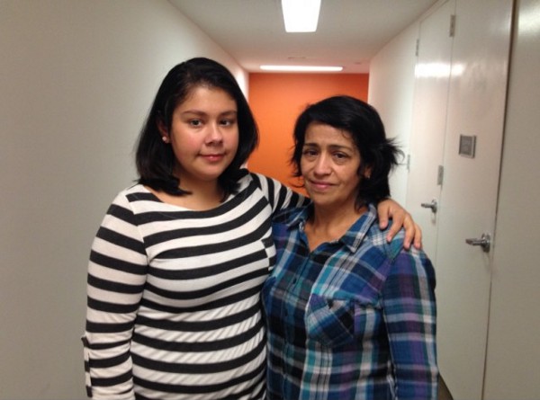 Deyanira Aldana (left) and her mom Clara Castro (right) CREDIT: Esther Y. Lee