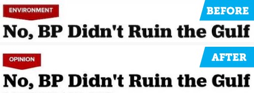 How the headline of Politico Magazine’s article looked before and after it was criticized. CREDIT: Politico.com/screenshot