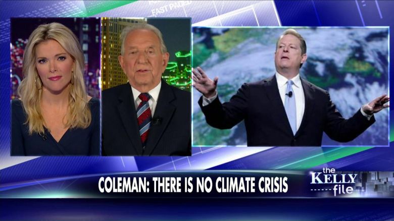 John Coleman, a co-founder of The Weather Channel, tells Fox News’ Megyn Kelly that global warming is a hoax. CREDIT: FOX NEWS SCREENSHOT