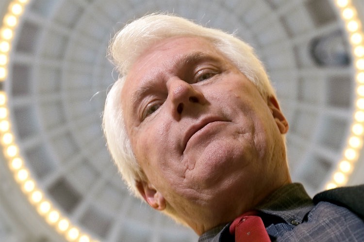 Bryan Fischer standing inside the Idaho Statehouse. Prior to his AFA radio career, he previously founded the Idaho Values Alliance. CREDIT: AP PHOTO/TROY MABEN