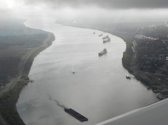 Louisiana plans to divert muddy water from the Mississippi river to restore the wetlands, but it may do more harm than good. CREDIT: Alice Olstein