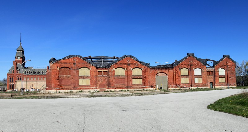 The ruins of the former Pullman train car factory in the Pullman District near Chicago, Illinois. CREDIT: SHUTTERSTOCK