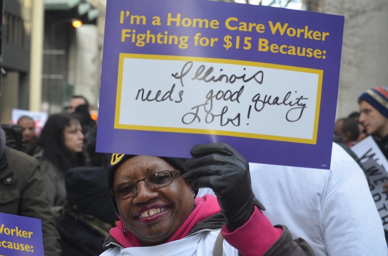 Home care worker Patricia Evans CREDIT: PHI