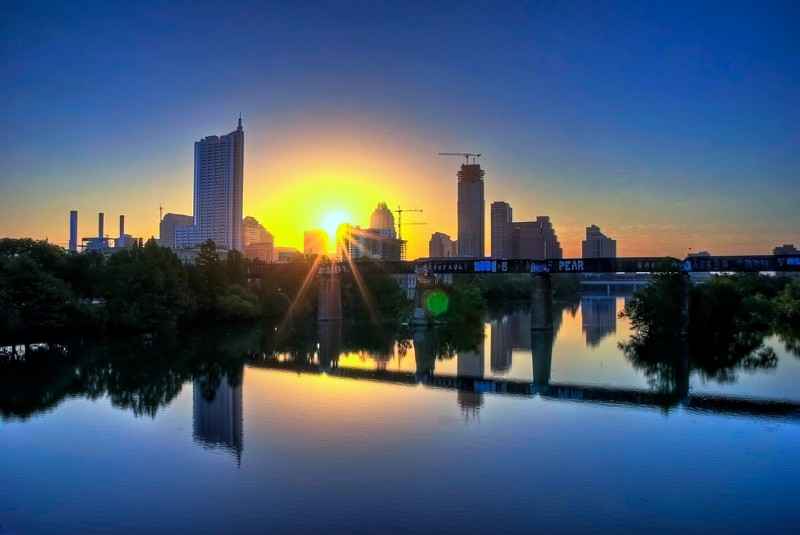 Sunrise over Austin, TX, the most economically segregated city in America. CREDIT: FLICKR USER JIMNIX