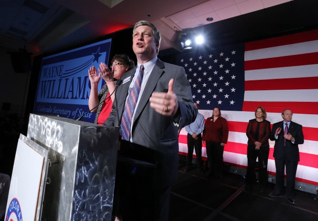 Colorado Secretary of State Wayne Williams (R) CREDIT: AP Photo/Brennan Linsley