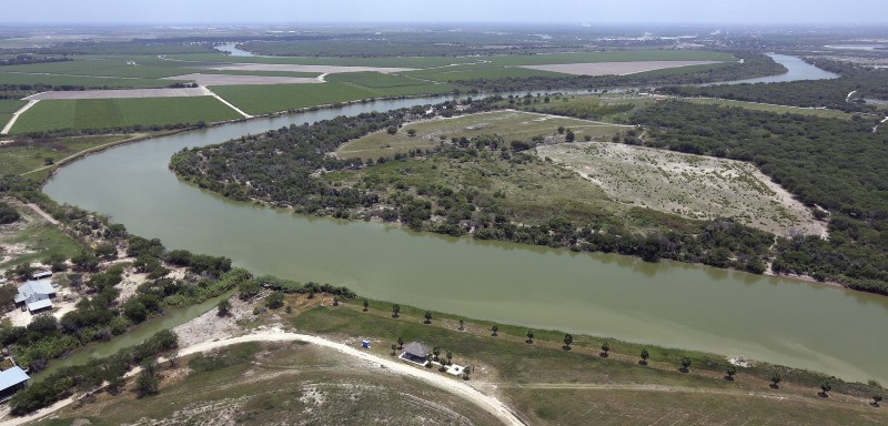Aerial view of the Rio Grande. CREDIT: AP PHOTO/ERIC GAY