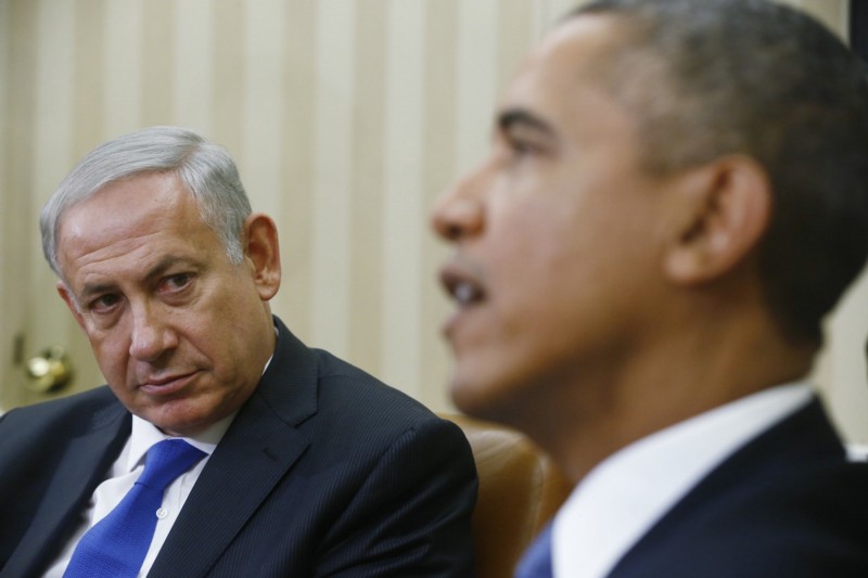 President Barack Obama meets with Israeli Prime Minister Benjamin Netanyahu in 2013. CREDIT: AP