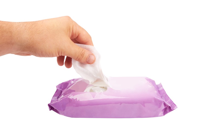 People are increasingly reuniting with their used wet wipes on U.K. beaches. CREDIT: SHUTTERSTOCK