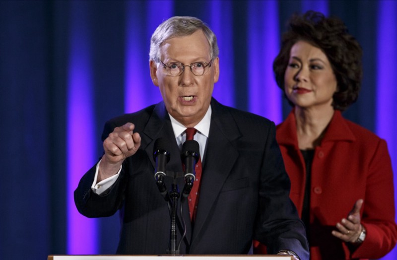 Senate Minority Leader Mitch McConnell . CREDIT: AP/J. SCOTT APPLEWHITE