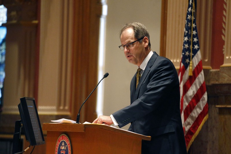 Colorado State Senate President Bill Cadman (R) CREDIT: AP PHOTO/BRENNAN LINSLEY