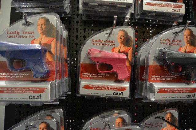 Pepper spray that looks like a gun.