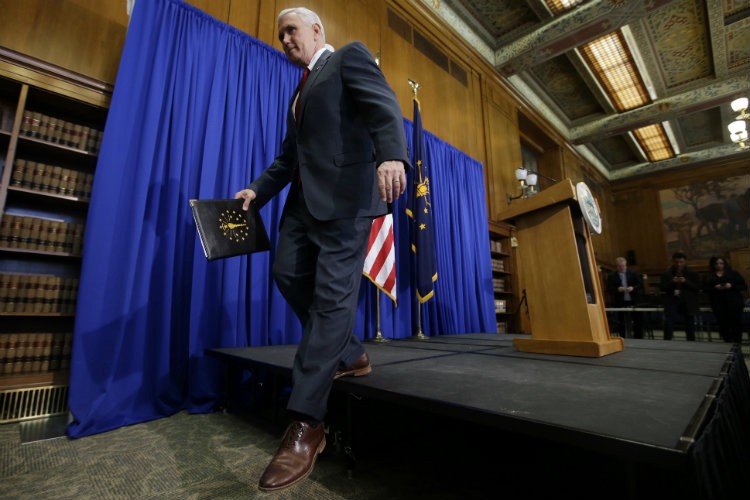 Indiana Gov. Mike Pence (R) CREDIT: AP PHOTO/DARRON CUMMINGS