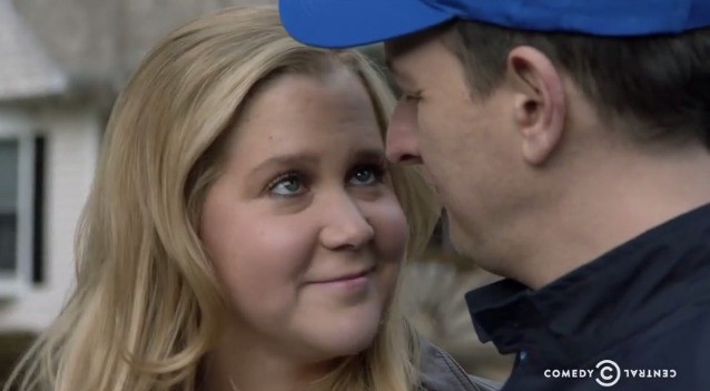 Amy Schumer and Josh Charles in “Football Town Nights,” y’all. CREDIT: SCREENSHOT/COMEDY CENTRAL