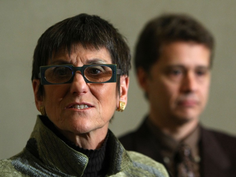 Rep. Rosa DeLauro, D-Conn., in 2009 during a news conference regarding the peanut butter salmonella outbreak and the proposed Food Safety Modernization Act on Capitol Hill in Washington. CREDIT: AP PHOTO/GERALD HERBERT