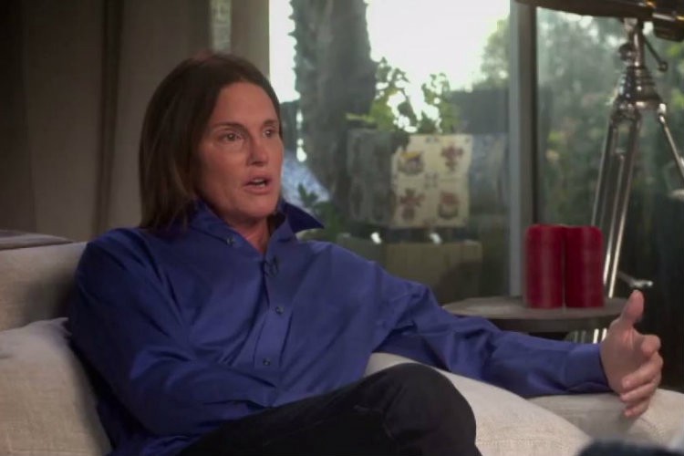 A scene from Diane Sawyer’s interview with Bruce Jenner. CREDIT: YOUTUBE/ABC NEWS