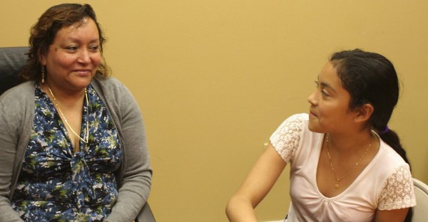 Juliana Amaya (right) and her mother Maria Gonzalez (left) CREDIT: Esther Yu-Hsi Lee