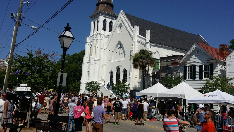 Mother Emanuel AME Reopens CREDIT: THINKPROGRESS/IGOR VOLSKY