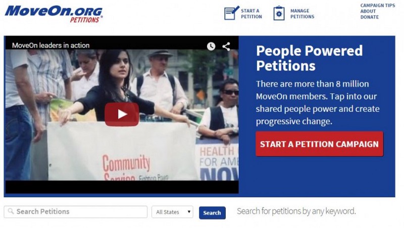 CREDIT: MoveOn.org Petitions