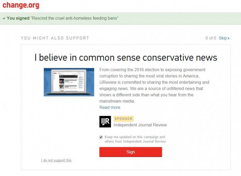 CREDIT: Change.org advertisement