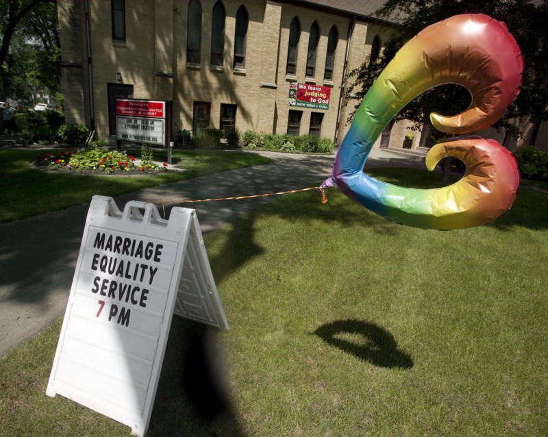 Plymouth Congregational United Church of Christ in Fargo, North Dakota. CREDIT: AP PHOTO/BRUCE CRUMMY