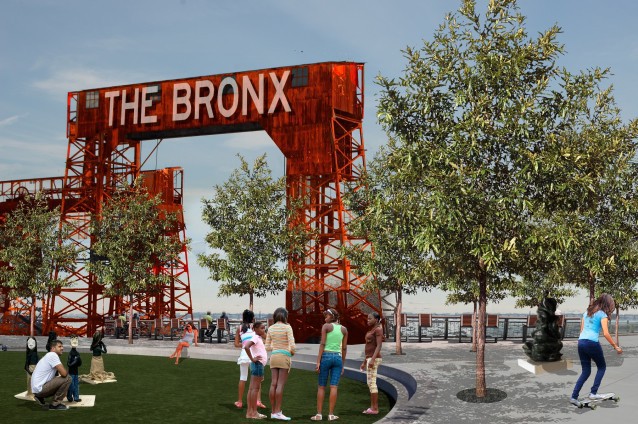 Artist renderings of what the finished green space might look like CREDIT: The New York Restoration Project