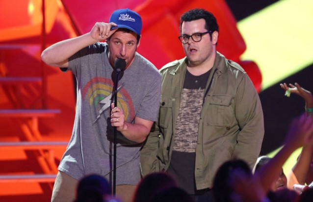 Comedians Adam Sandler and Josh Gad CREDIT: AP
