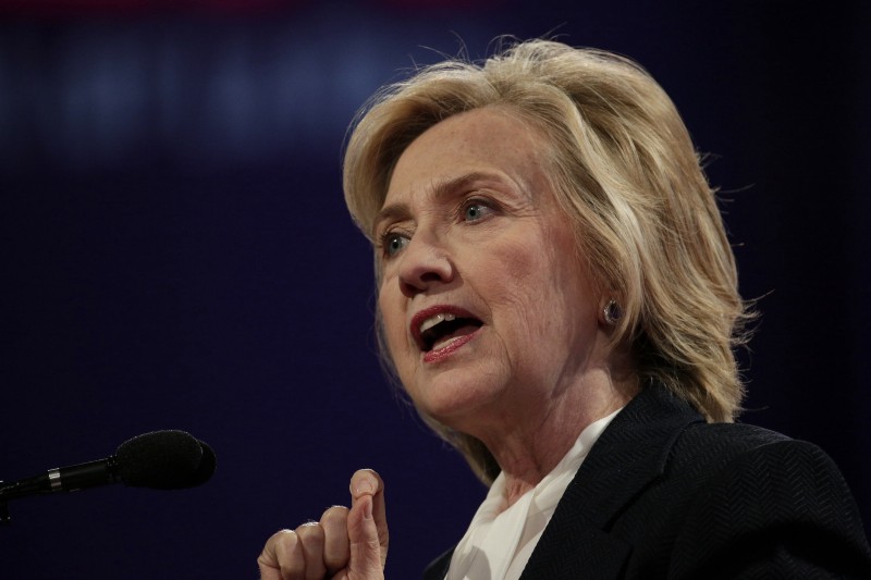 Democratic presidential candidate Hillary Clinton CREDIT: AP PHOTO/CHARLIE RIEDEL