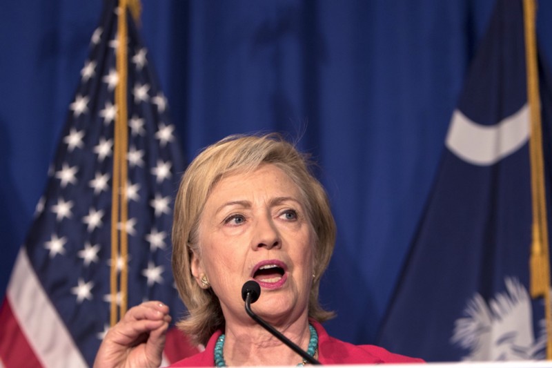Democratic presidential hopeful Hillary Rodham Clinton on Thursday said attacks on Planned Parenthood represented an attack on a woman’s right to choose. CREDIT: AP PHOTO/STEPHEN B. MORTON