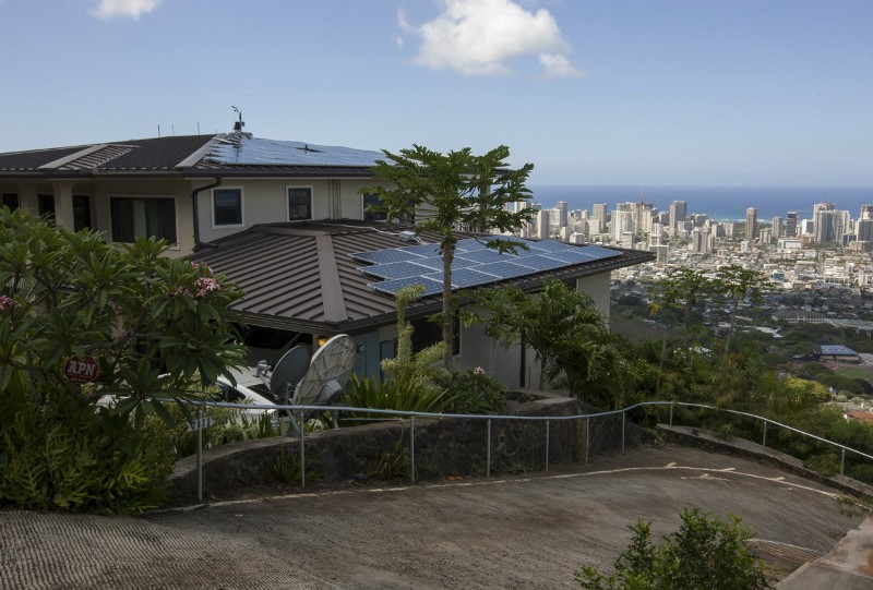 One out of every eight homes in Hawaii has solar. CREDIT: AP PHOTO/CALEB JONES