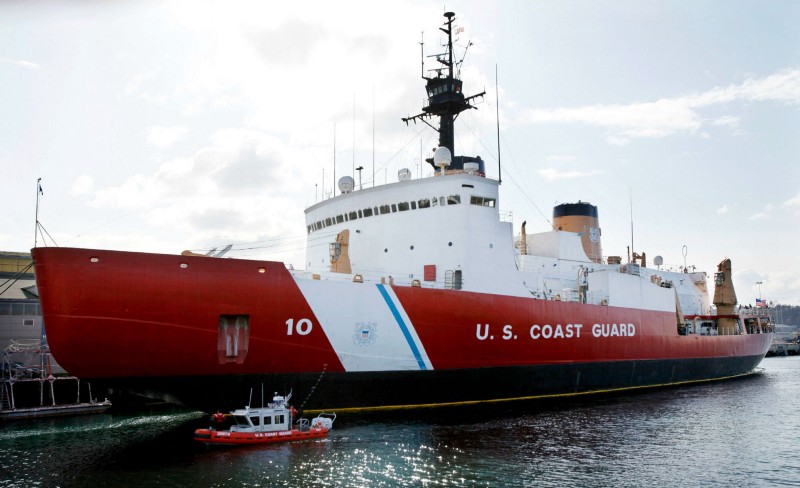 In this March 2010 photo, the 399-foot U.S. Coast Guard icebreaker Polar Star as it sits moored at a dock in Seattle. CREDIT: AP PHOTO/ELAINE THOMPSON, FILE