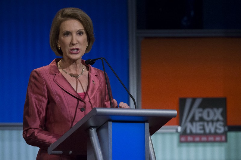 Carly Fiorina (R) CREDIT: AP PHOTO/JOHN MINCHILLO